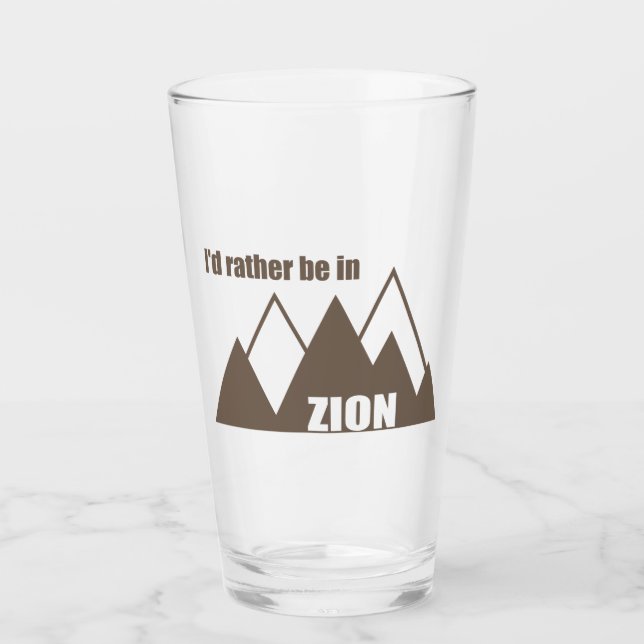 Ich wäre eher im Zion-Nationalpark Utah-Berg Glas (Vorderseite)