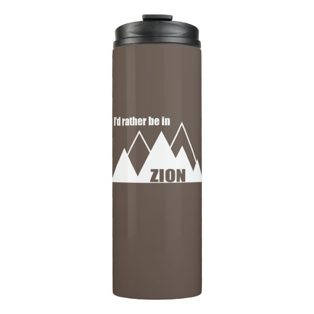 Ich wäre eher im Zion-Nationalpark Utah-Berg Thermosbecher (Vorderseite)