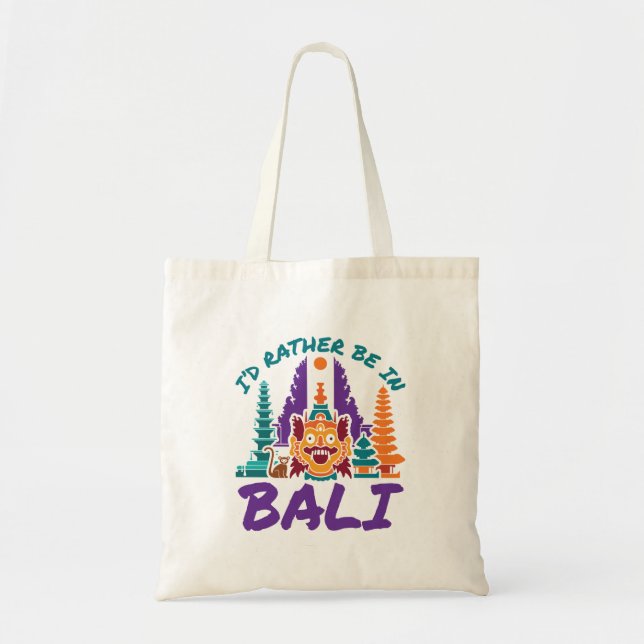 Ich wäre eher in Bali Indonesien Urlaub Reisen Tragetasche (Vorne)