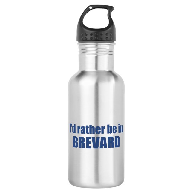 Ich wäre eher in Brevard North Carolina Edelstahlflasche (Vorderseite)