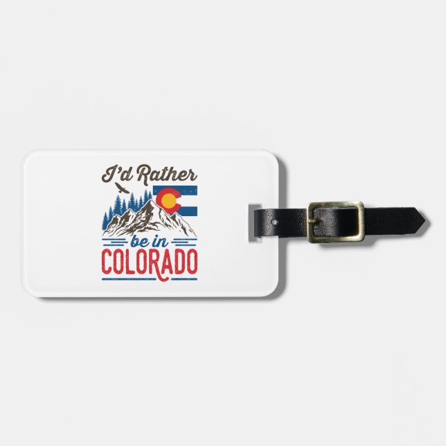Ich wäre eher in Colorado. Gepäckanhänger (Vorderseite horizontal)