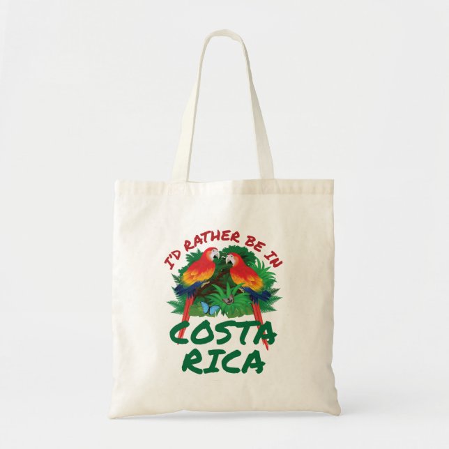 Ich wäre eher in Costa Rica Urlaub Souvenir Tragetasche (Vorne)