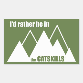 Ich wäre eher in den Catskills Rechteckiger Aufkleber