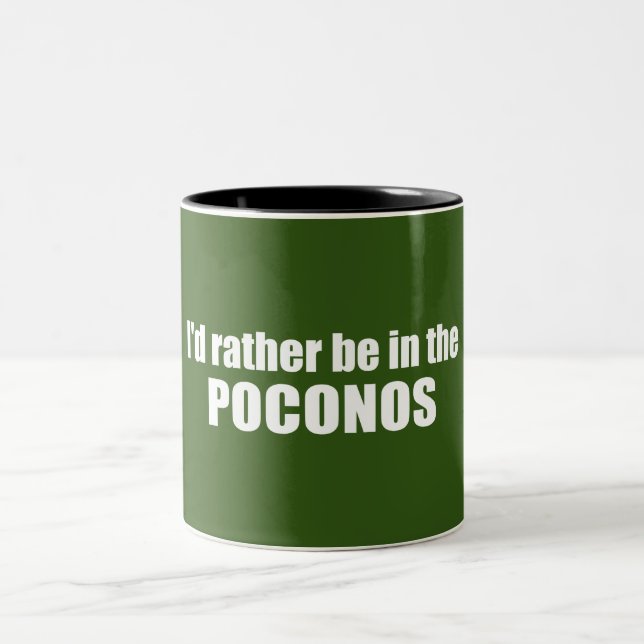 Ich wäre eher in den Poconos Zweifarbige Tasse (Mittel)
