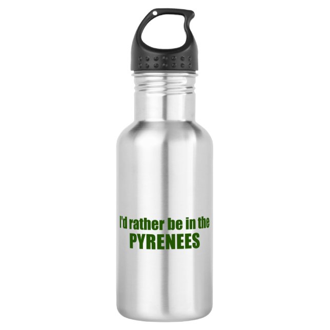 Ich wäre eher in den Pyrenäen Edelstahlflasche (Vorderseite)