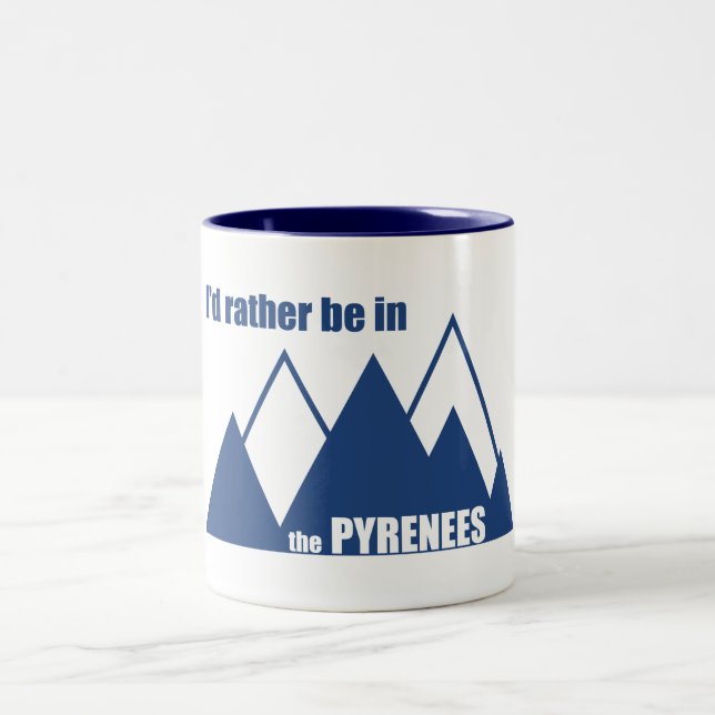 Ich wäre eher in den Pyrenäen Zweifarbige Tasse (Mittel)