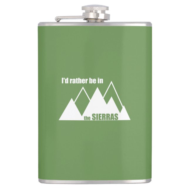 Ich wäre eher in den Sierras Flachmann (Vorderseite)