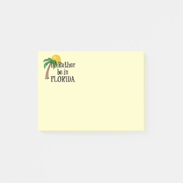 Ich wäre eher in Florida Post-it Klebezettel (Vorderseite)