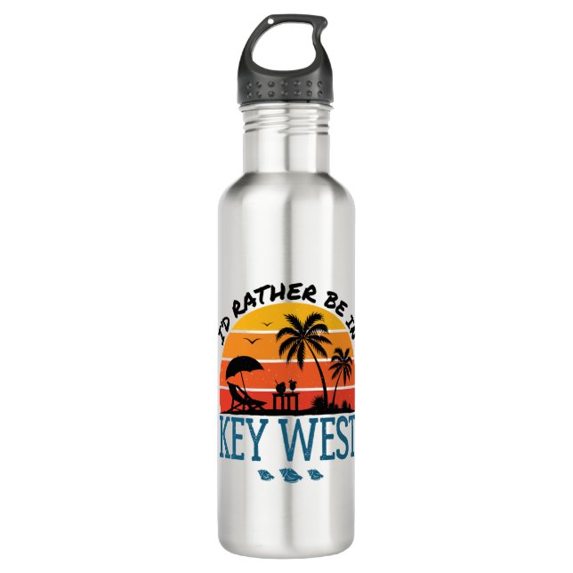 Ich wäre eher in Key West Florida Keys Edelstahlflasche (Vorderseite)