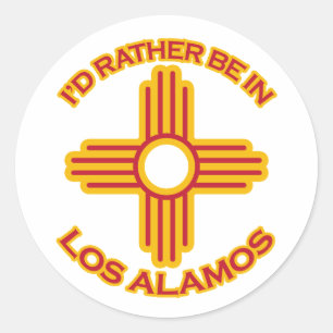 Ich wäre eher in Los Alamos Runder Aufkleber