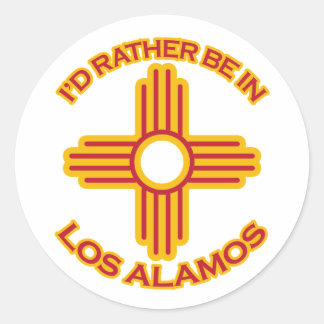 Ich wäre eher in Los Alamos Runder Aufkleber