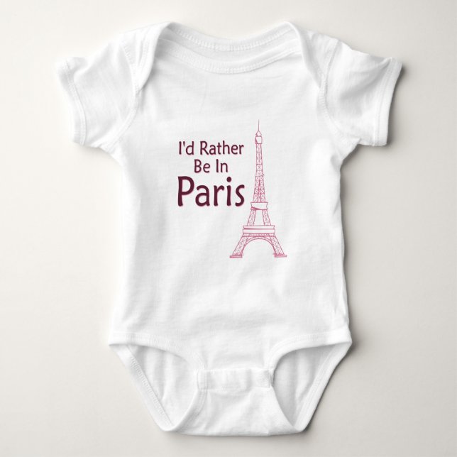 Ich wäre eher in Paris. Baby Strampler (Vorderseite)