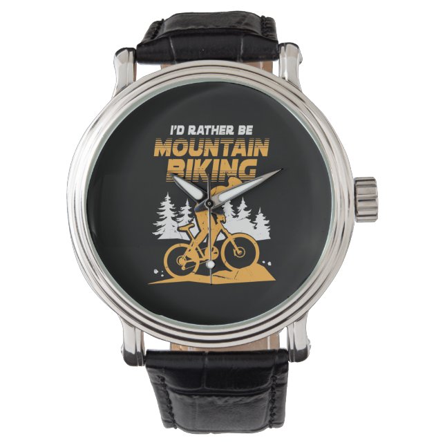 Ich wäre eher Mountainbiking Armbanduhr (Vorderseite)