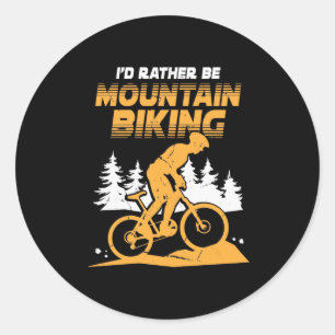 Ich wäre eher Mountainbiking Runder Aufkleber