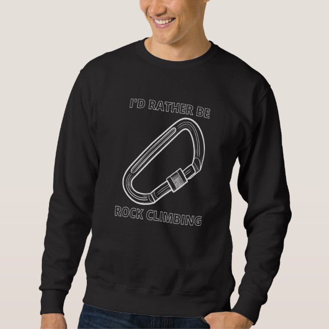 Ich wäre eher Rock Climbing Carabiner Sweatshirt (Vorderseite)