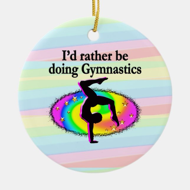 ICH WÄRE EIN GYMNAST. KERAMIK ORNAMENT (Vorne)