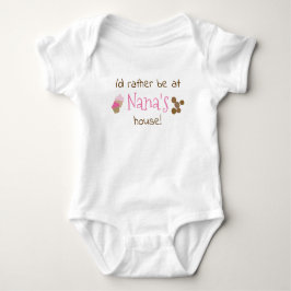 Ich wäre lieber bei Nanas Haus, Süßigkeiten, Kekse Baby Strampler