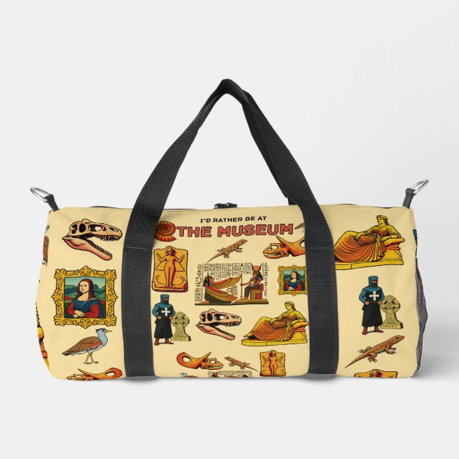 Ich wäre lieber im Museum Duffle Bag (Vorderseite)