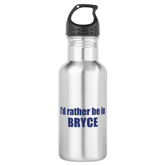 Ich wäre lieber im Nationalpark Bryce Canyon Edelstahlflasche (Vorderseite)