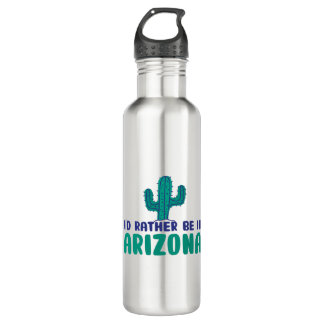Ich wäre lieber in Arizona Edelstahlflasche