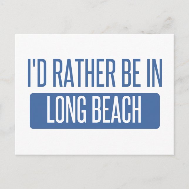 Ich wäre lieber in Long Beach NY Postkarte (Vorderseite)
