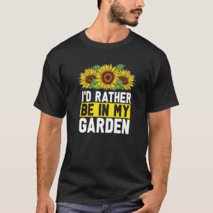 Ich wäre lieber in meinem Garten beim Gärtnern Blu T-Shirt