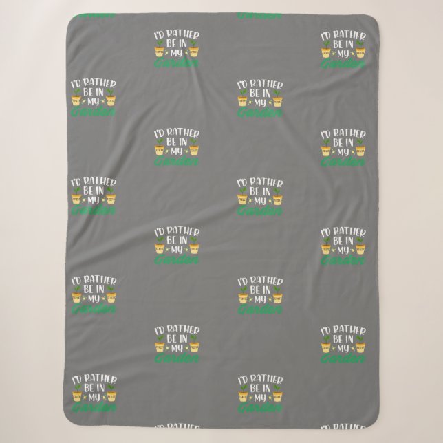 Ich wäre lieber in meinem Garten Sherpadecke (Vorderseite)