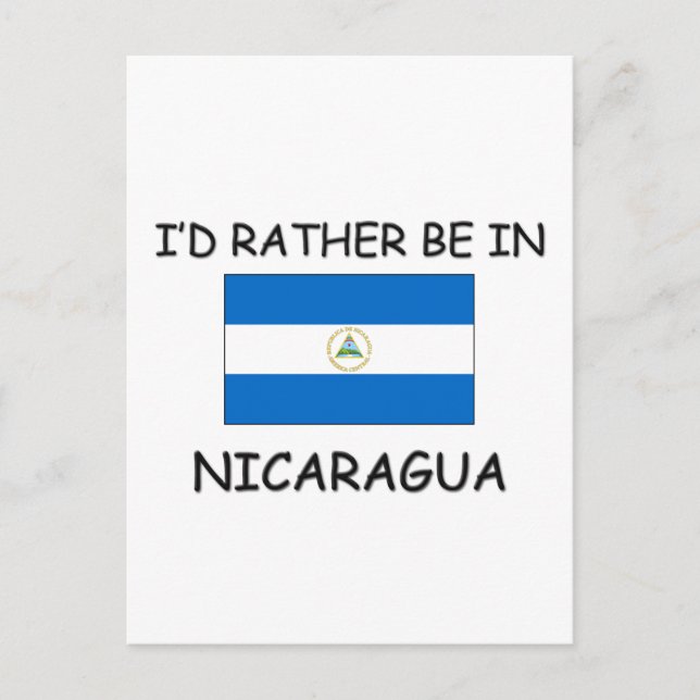 Ich wäre lieber in Nicaragua Postkarte (Vorderseite)