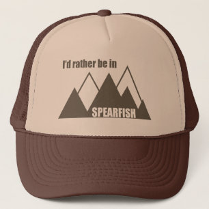 Ich wäre lieber in Spearfish South Dakota Mountain Truckerkappe