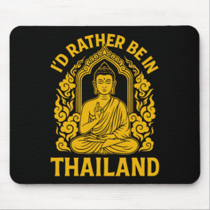 Ich wäre lieber in Thailand Yoga Namaste Geschenk Mousepad
