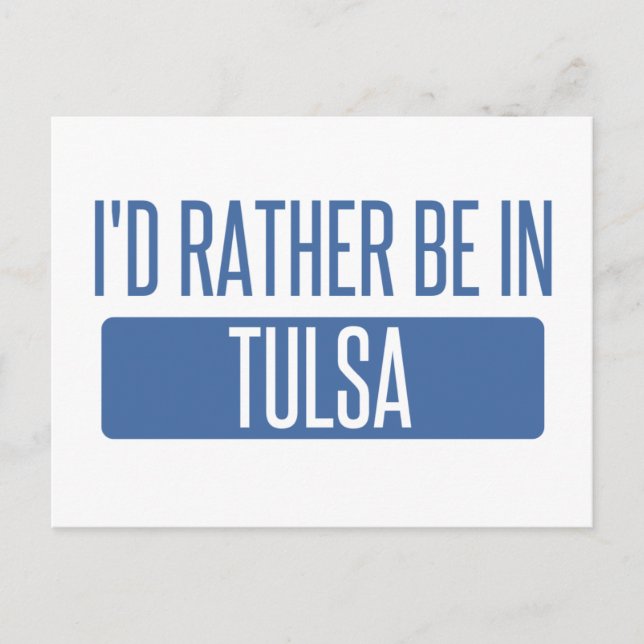 Ich wäre lieber in Tulsa Postkarte (Vorderseite)