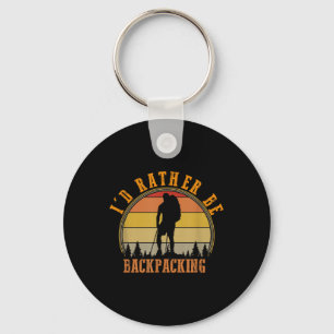 Ich wäre lieber Rucksackreisen Retro Wandern Campi Schlüsselanhänger