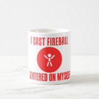 Ich warf Feuerkugel