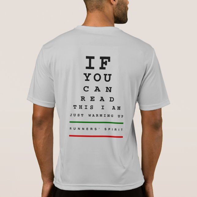 Ich wärme Augen-Diagramm - SS Sport-Tek Betrieb T-Shirt (Rückseite)