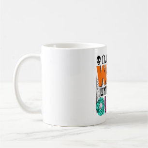 Ich warte nur, bis es ruhig ist - sonniges Hallowe Kaffeetasse