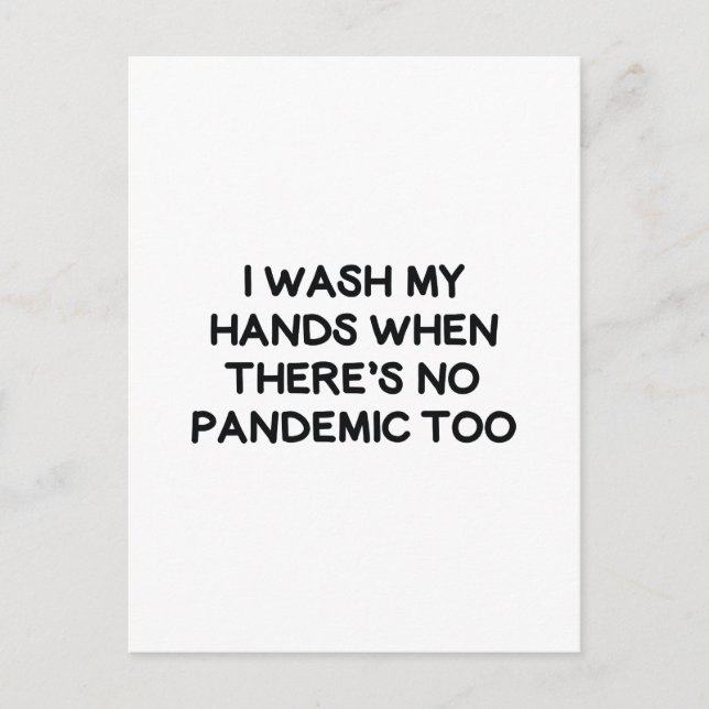 Ich wasche mir die Hände Postkarte (Vorderseite)