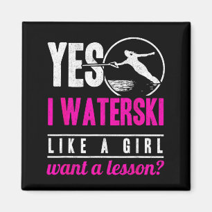 Ich Wasserski wie ein Mädchen möchte eine Lektion  Magnet