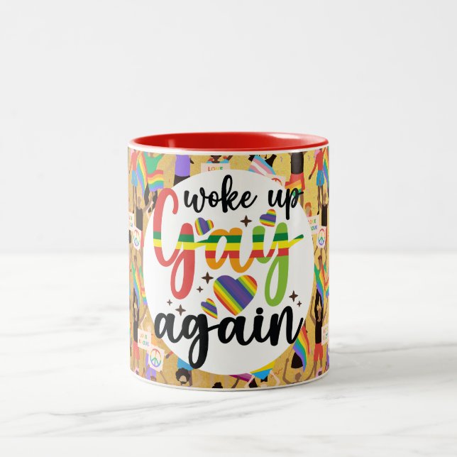 Ich weckte wieder Homosexuell EDITION Prix Zweifarbige Tasse (Mittel)