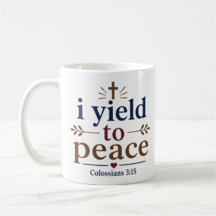 Ich weiche dem Frieden Ästhetische christliche Erm Kaffeetasse