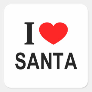 Ich ❤️ WEIHNACHTSMANN Ich liebe Weihnachtsmann Ich Quadratischer Aufkleber