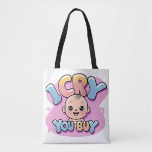 Ich weine, du kaufst - Funny Baby Zitat Tasche