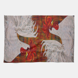 Ich weiß, dass ich reizender weißer Hahn bin Handtuch