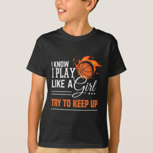 Ich weiß, dass ich wie ein Mädchen spiele und vers T-Shirt