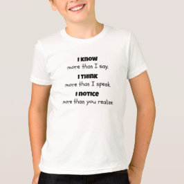 Ich weiß, dass mehr als ich, Sprache-Shirt für T-Shirt