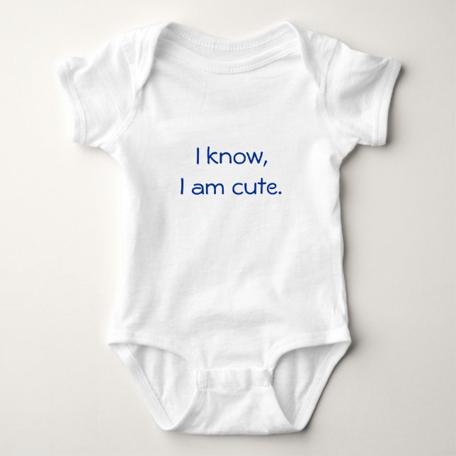 Ich weiß, ich bin nett baby strampler (Vorderseite)