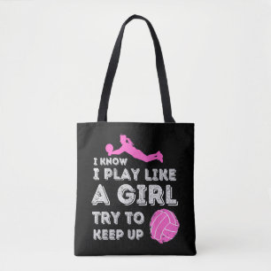 Ich weiß, ich spiele wie ein Mädchen, versuche mit Tasche