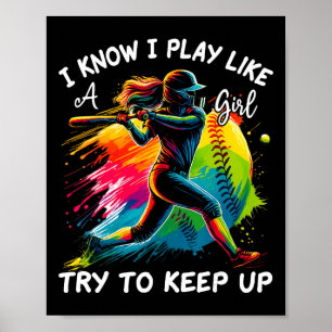 Ich weiß, ich spiele wie ein Mädchen, versucht mit Poster