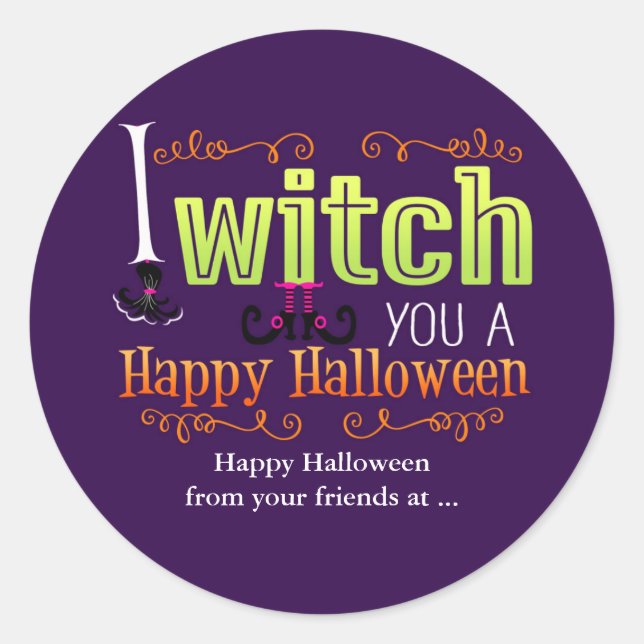 ICH WEISS IHNEN EINE GLÜCKLICHE HALLOWEEN Gönnstic Runder Aufkleber (Vorderseite)