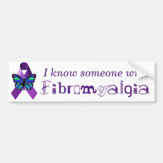 Ich weiß jemand mit Fibromyalgia-Autoaufkleber Autoaufkleber
