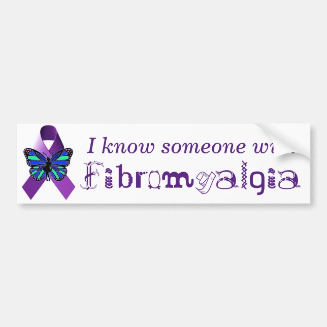 Ich weiß jemand mit Fibromyalgia-Autoaufkleber Autoaufkleber (Vorne)